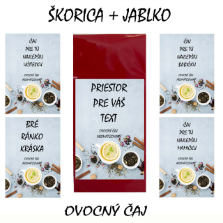 Darčekový  čaj - škorica+jablko- váš text