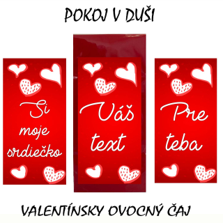 Valentínsky darčekový  čaj - ovocný - váš text