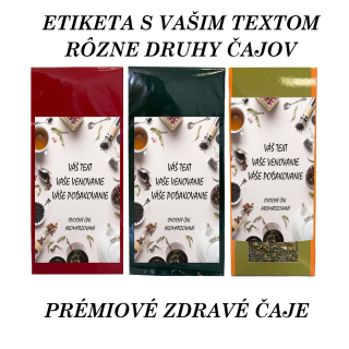 Darčekový sypaný čaj - etiketa 2 s Vašim venovaním a textom